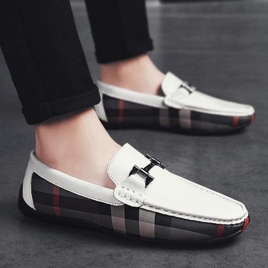 Men's Genuine Leather Soft Moccasins Loafers