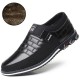 Men's Shoes - 2021 Winter Genuine Leather Add Plush Slip On Magic Closure Loafers