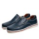 Men's Shoes - 2021 Men Large Size Cow Leather Wear-resistant Slip On Casual Shoes