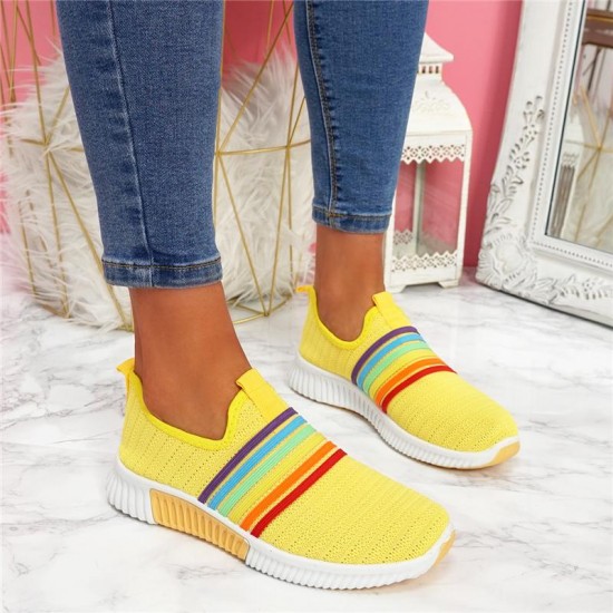 New Mesh Women Flat Walking Shoes