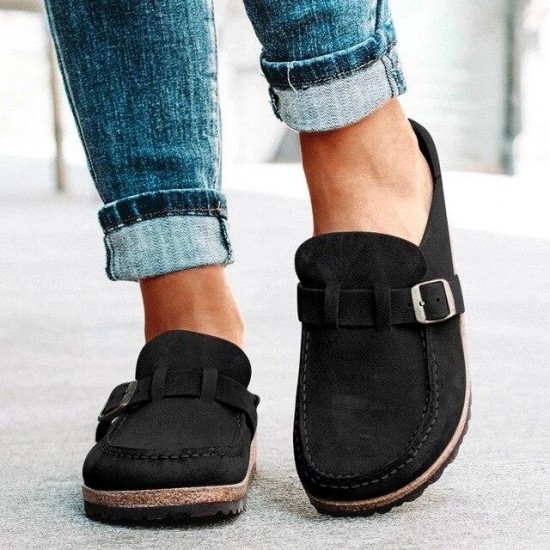 New Women Summer ng Fashion Solid Buckle Sandals