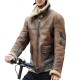 Men Winter Motorcycle Windbreaker Retro Leather Jacket