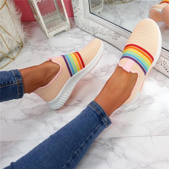 New Mesh Women Flat Walking Shoes