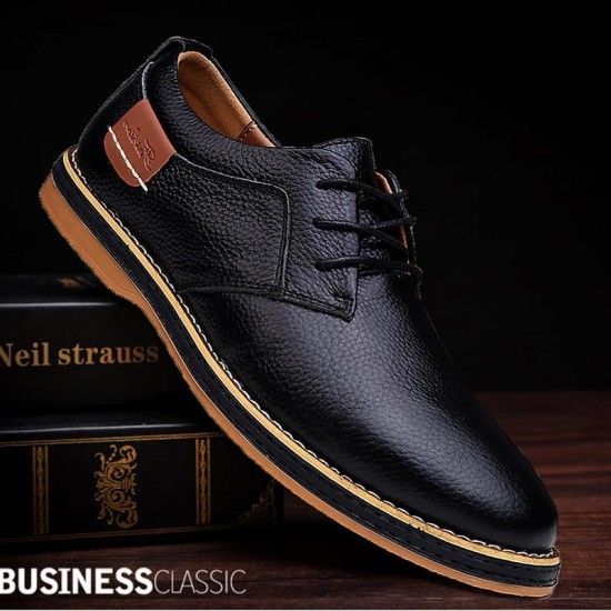 Men's Genuine Leather Oxford Dress Shoes