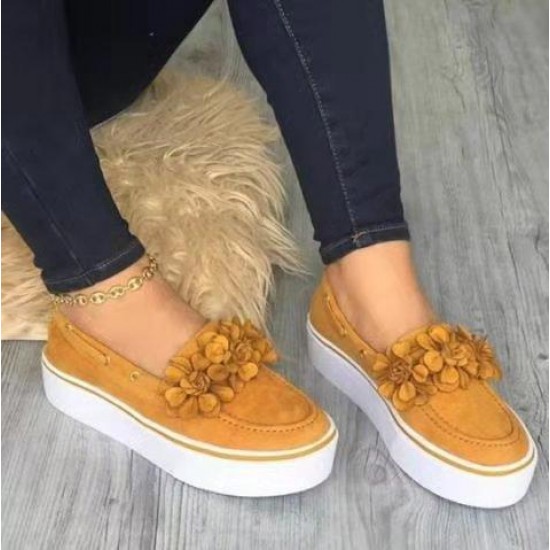 Women Platform Slip On Suede Ladies Loafers