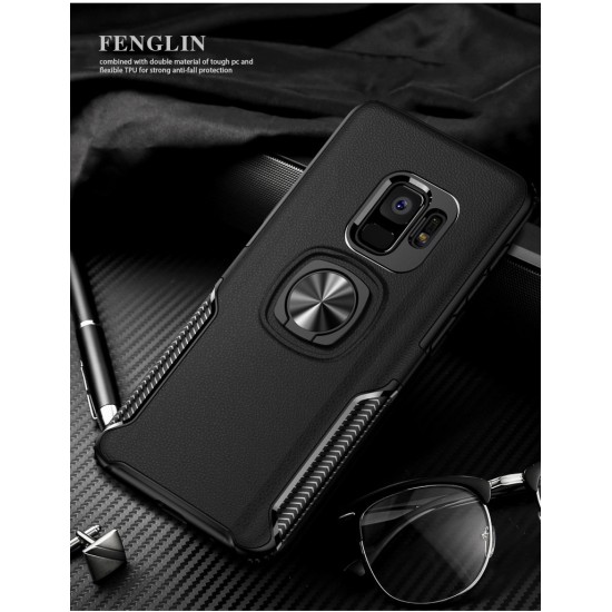 Phone Case - Luxury Fashion Creative Hidden Magnetic Ring Holder Case For Samsung