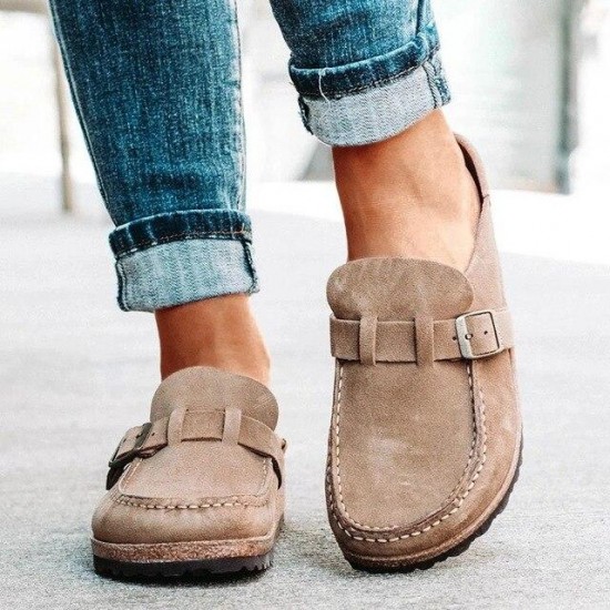New Women Summer ng Fashion Solid Buckle Sandals