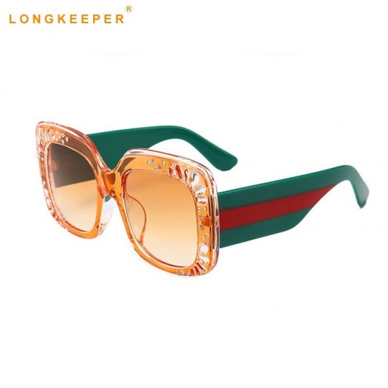 Oversized Rhinestone Sunglasses