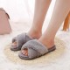 Women Home Slippers With Faux Fur Black Pink