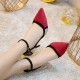 Woman Dress Party Suede Patchwork Shoes