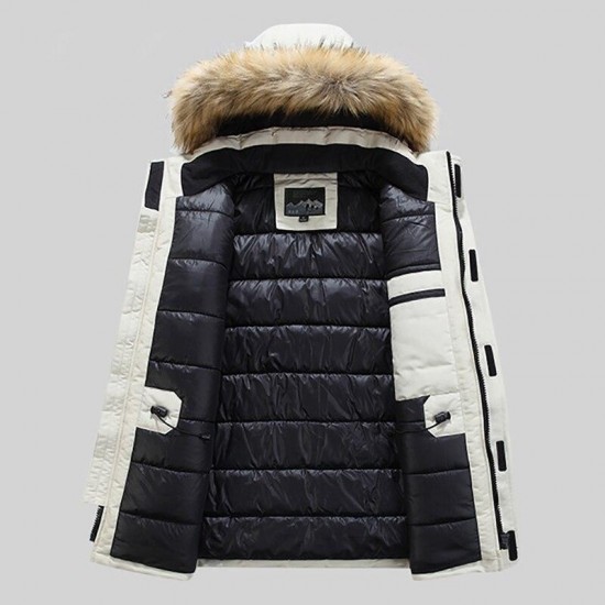 Mid-Long Winter Men Casual Windbreaker Jacket