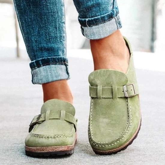New Women Summer ng Fashion Solid Buckle Sandals