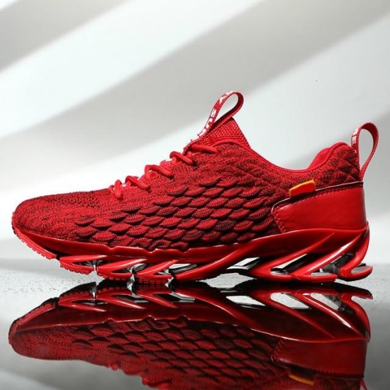 Men's Blade Running Red Black Grey White Sneakers