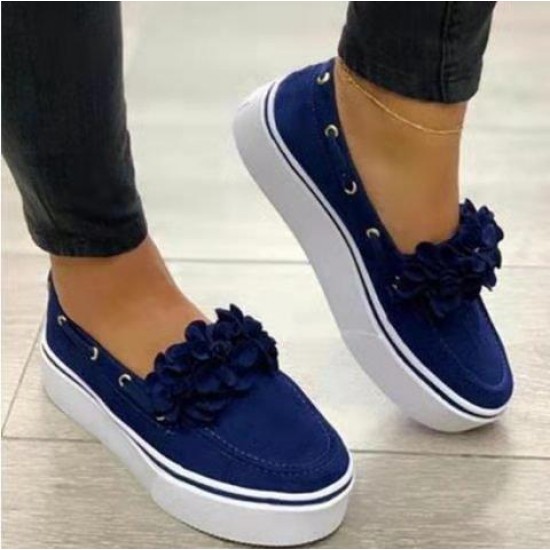 Women Platform Slip On Suede Ladies Loafers