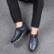 Men's Shoes - 2021 Winter Genuine Leather Add Plush Slip On Magic Closure Loafers