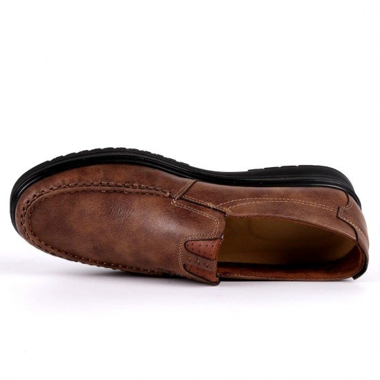 Men's Shoes - Fashion Leather Slip On Casual Style Shoes