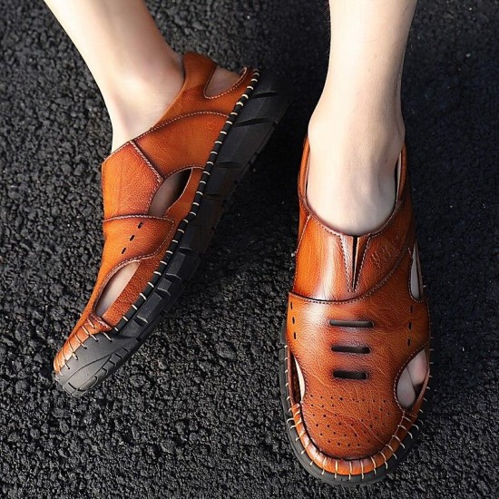 Men's Leather Beach Shoes Sandals