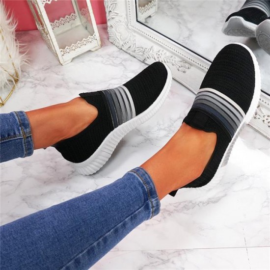 New Mesh Women Flat Walking Shoes