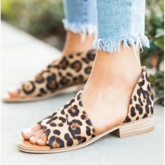 Summer Casual Rome Peep Toe Ladies PU Leather Sandals