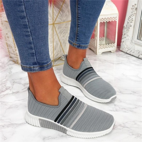 New Mesh Women Flat Walking Shoes