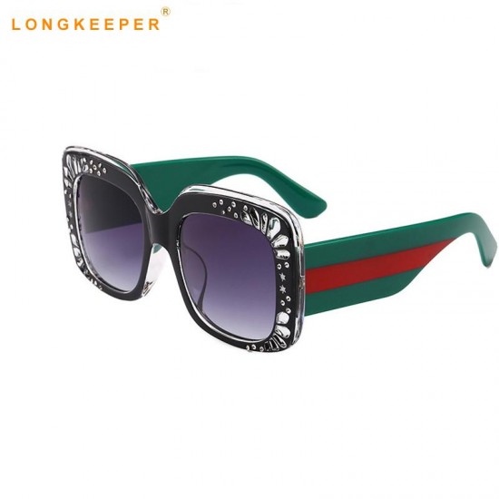 Oversized Rhinestone Sunglasses