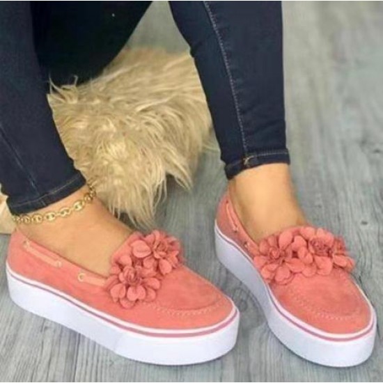 Women Platform Slip On Suede Ladies Loafers