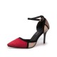 Woman Dress Party Suede Patchwork Shoes