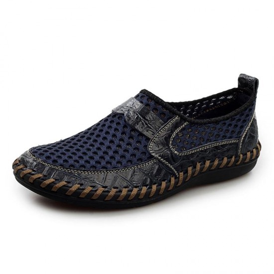 Men's Genuine Leather Flats Casual Loafers Shoes