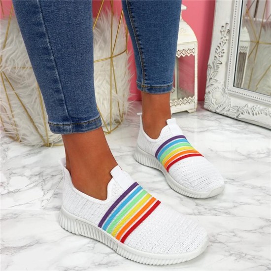 New Mesh Women Flat Walking Shoes