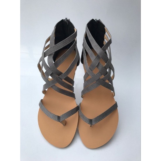 Summer Women Ladies Flats Gladiator Open Toe Sandals
