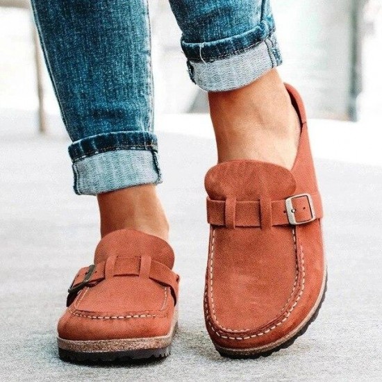 New Women Summer ng Fashion Solid Buckle Sandals