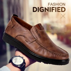 Men's Shoes - Fashion Leather Slip On Casual Style Shoes
