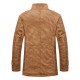 Winter Men's Slim Fit Warm Jacket Faux Leather Coat