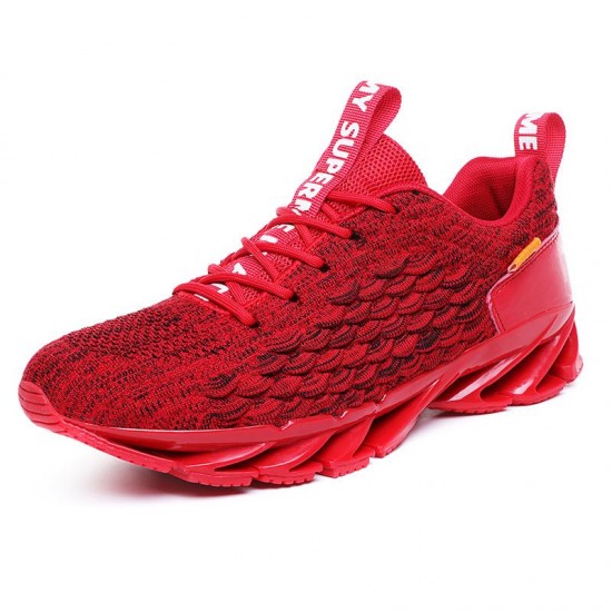 Men's Blade Running Red Black Grey White Sneakers