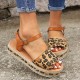 Women 2021 ng Summer Peep Toe Snake Leopard Platform Sandals