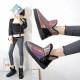 Women's Bright Leather All-match Flat-bottom Tube Boots
