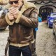 Men Winter Motorcycle Windbreaker Retro Leather Jacket