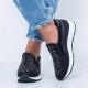 Women Crystal ng Autumn Casual Zipper Platform Breathable Vulcanized Shoes