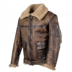 Men Winter Motorcycle Windbreaker Retro Leather Jacket