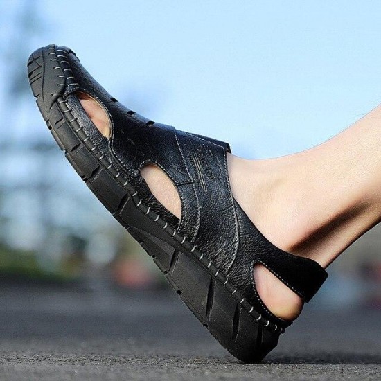 Men's Leather Beach Shoes Sandals