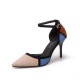 Woman Dress Party Suede Patchwork Shoes
