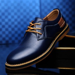 Men's Genuine Leather Oxford Dress Shoes
