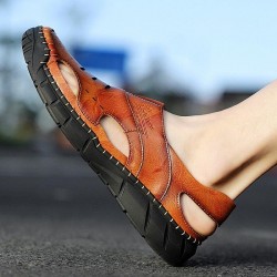 Men's Leather Beach Shoes Sandals