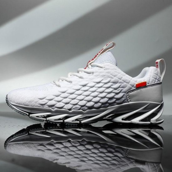 Men's Blade Running Red Black Grey White Sneakers