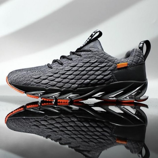 Men's Blade Running Red Black Grey White Sneakers